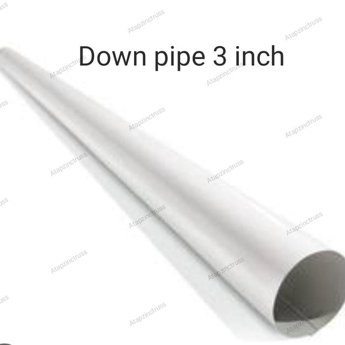 Gambar Pipa talang air bahan metal baja lapis zincalume -Kuat dan Tahan Lama - Putih dari Atapzinctruss undefined Tokopedia