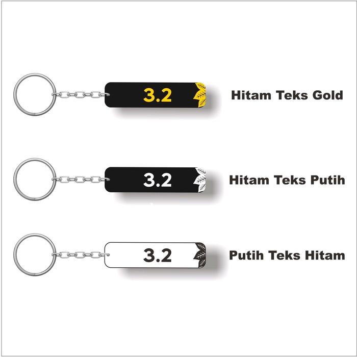 Gambar GANTUNGAN KUNCI NOMER KAMAR / GANTUNGAN KUNCI CUSTOM - Hitam Putih dari Qkcustom.id undefined Tokopedia