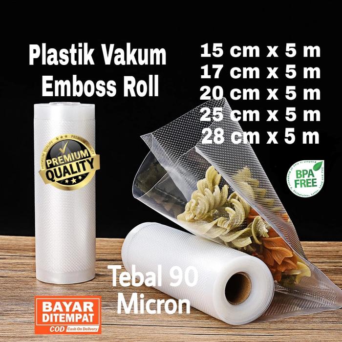 Gambar Plastik Vakum Emboss Roll / Plastik Vacuum Emboss Roll - 20 cm x 5 m dari My Happylighting undefined Tokopedia