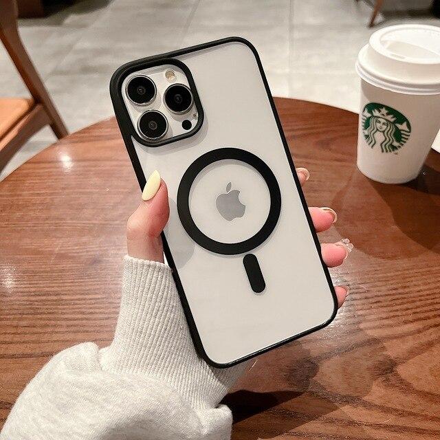 Gambar Phone 11 12 Pro XR X Xs Max Mini Magsafe Magnetic Wireless Cover Case - Hitam, iP 12 PROMAX dari azkasahira undefined Tokopedia
