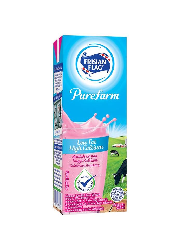 Gambar Frisian Flag Susu Cair Low Fat Strawberry 225 ml dari dgoodsstore undefined Tokopedia