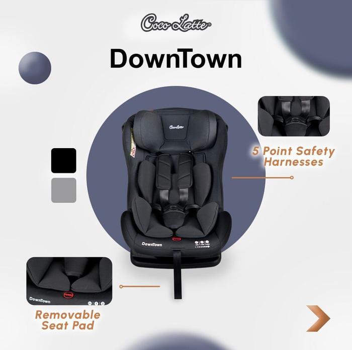 Gambar Carseat Cocolatte Downtown / Kursi Mobil Anak - Down Black dari ModernMoms undefined Tokopedia