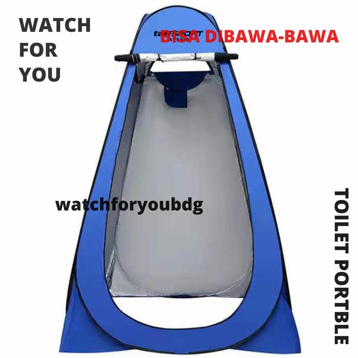 Gambar TOILET TENDA LIPAT PORTABLE CAMPING WC AUTOMATIC OTOMATIS OPEN TERBUKA dari watchforyoubdg undefined Tokopedia