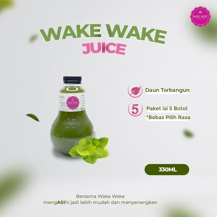 Gambar Wake Wake Jus Daun Bangun Bangun isi 5 Botol dari WAKE WAKE ASI BOOSTER undefined Tokopedia
