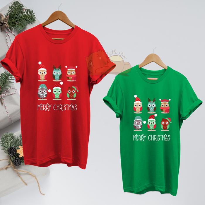 Baju Kaos Natal - Tshirt Xmas - Merry Christmas Santa Claus 21 - Merah, Anak 2/4