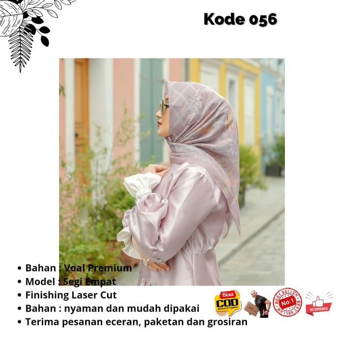 Gambar GROSIR HIJAB KERUDUNG SEGI EMPAT MOTIF2 BAHAN VOAL LASERCUT uk.115x115 - 056 dari SYAL FASHION GROSIR BANDUNG undefined Tokopedia