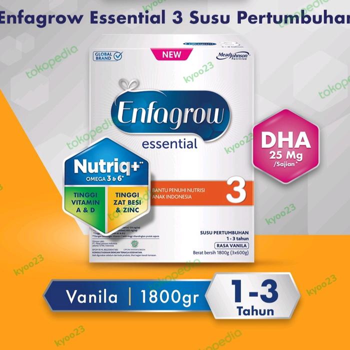 Gambar Enfagrow Essential 3 Vanilla 1800gr dari Kyoo23 undefined Tokopedia