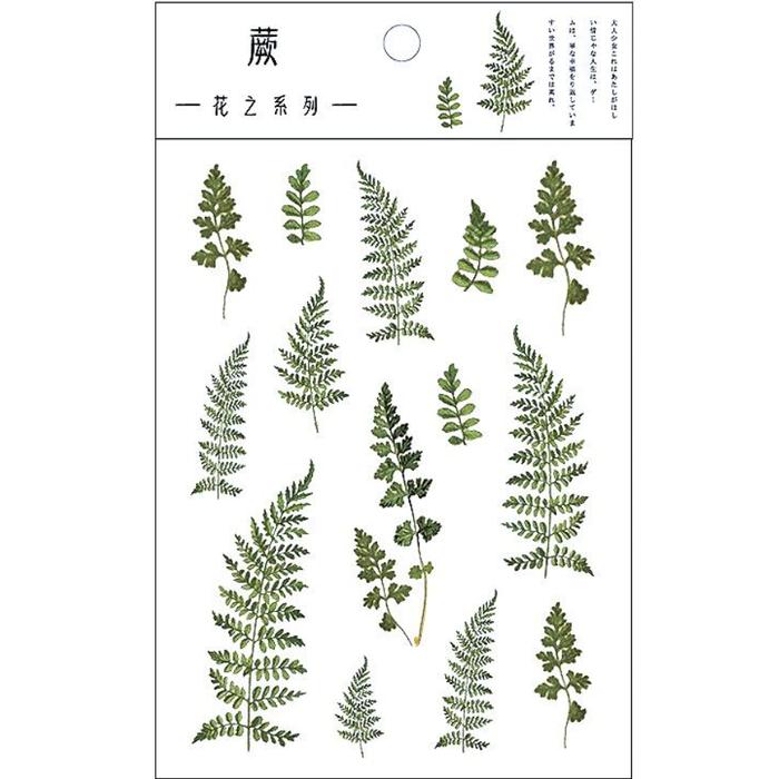 Gambar Sticker Pack Aesthetic Tanaman Daun Bunga Transparan |plant waterproof - Fern dari Usthetics Sticker undefined Tokopedia
