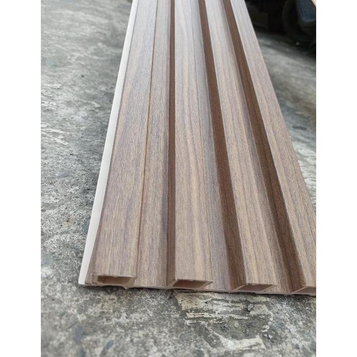 Gambar new! wall wpc wood panel wallpanel ukuran 15cm x150cm wpc pvc kayu - WPC coklat, 1,5m dari Rainbow88c undefined Tokopedia