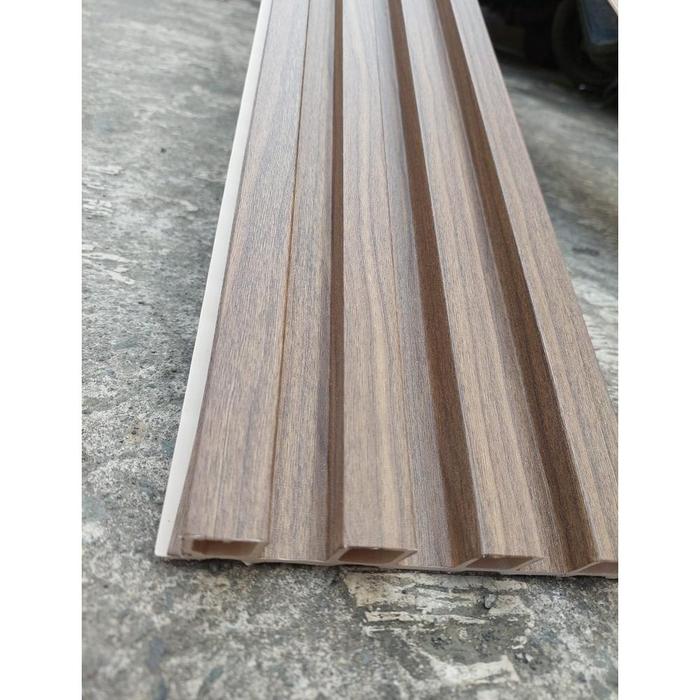 Gambar new! wallpanel dinding wpc wood panel uk 15cm x 150cm wpc pvc kayu - WPC coklat dari Rainbow88c undefined Tokopedia