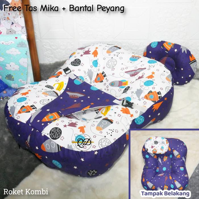 Gambar Sofa Bayi Jumbo / Baby Lounger / Sofa Bayi - Kasur Bayi Free Tas Mika /  Bantal - Roket Kombi dari Qhude undefined Tokopedia