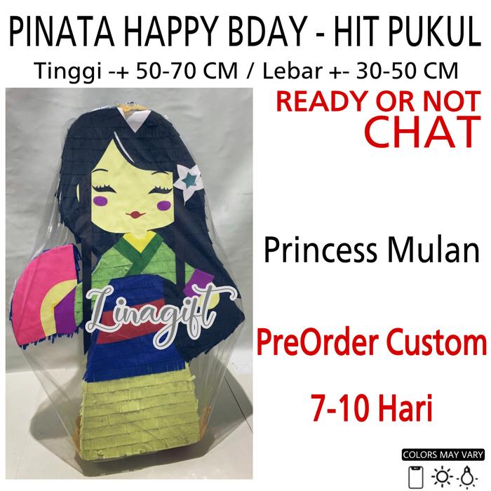 Gambar PINATA ULANG TAHUN/ BIRTHDAY DISNEY PRINCESS MULAN READY GRAB ONLY - Mulan dari linagifts undefined Tokopedia