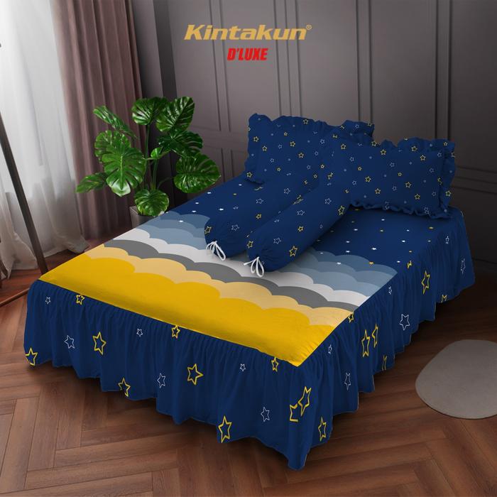 Gambar Kintakun Sprei Rumbai 160 / 180 Azura Dluxe Microtex Biru King Queen Sarung Bantal Guling [KAMAR RUMAHKU] - 180 x 200 dari Kamar Rumahku undefined Tokopedia