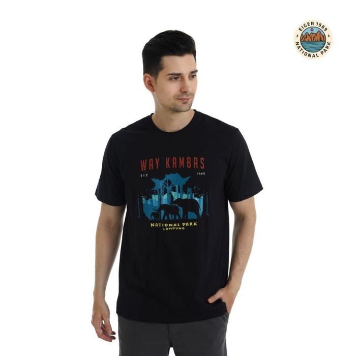 Gambar KAOS EIGER WAY KAMBAS NATIONAL PARK TEES - BLACK dari ADVENTURE BANDUNG undefined Tokopedia