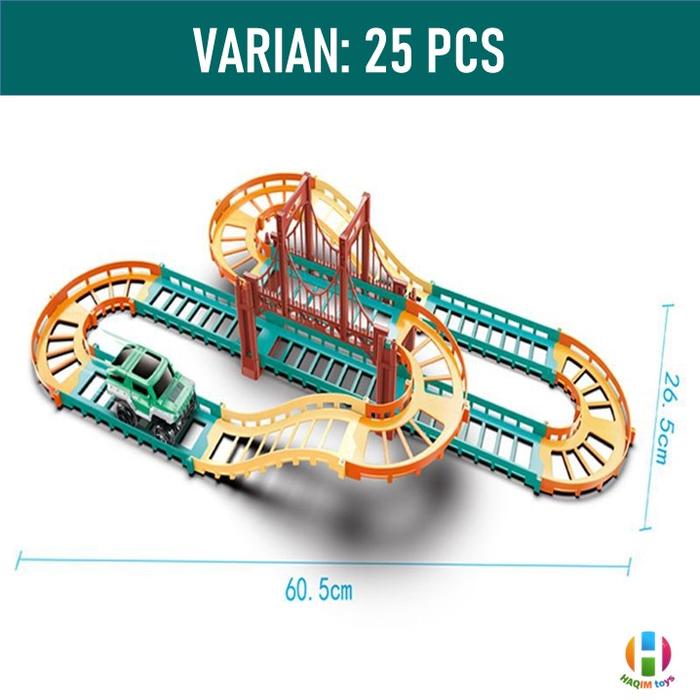 Gambar Mainan Anak Laki Laki Edukasi Mobil Mobilan Anak City Track Car H80 - 25 PCS dari Haqim Toys undefined Tokopedia