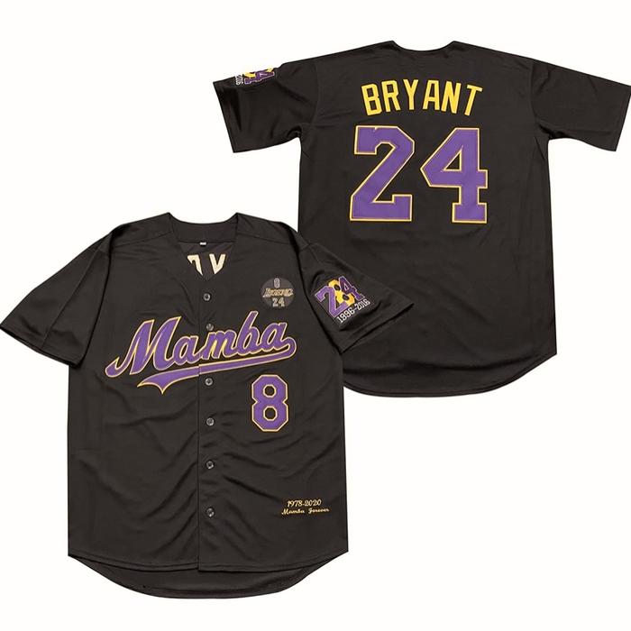 Jual JERSEY BAJU BASEBALL MAMBA FOREVER KOBE BRYANT #8/24 HITAM