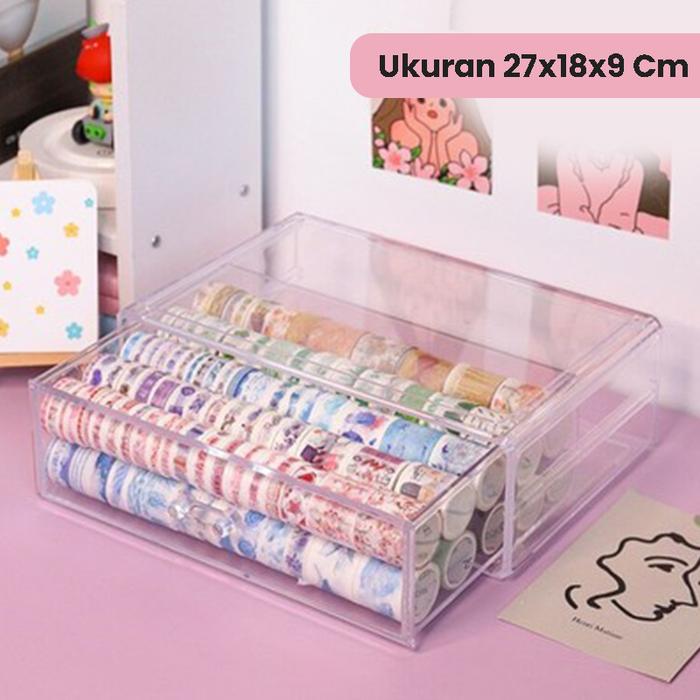 Gambar Megam Rak Akrilik Serbaguna Rak Kosmetik Kotak Make Up Rak Laci HSB620 - 1 Laci dari Megam.id Kab. Tangerang Tokopedia