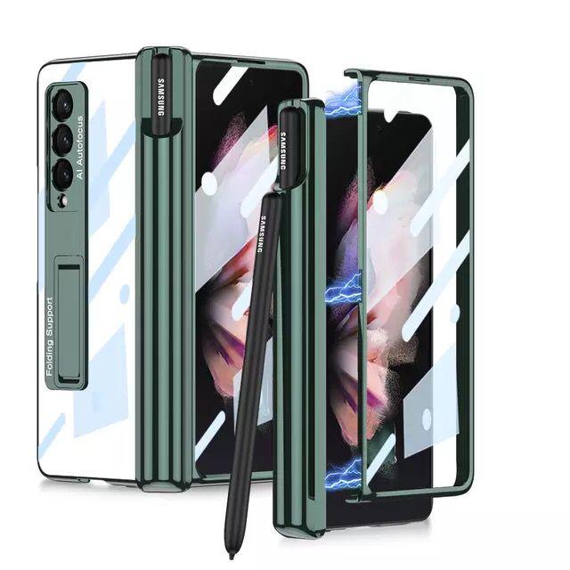 Gambar Z Fold 3 5G CASE HINGE COVER SLOT CHROME CLEAR Samsung Galaxy z fold3 - Green dari i-case undefined Tokopedia