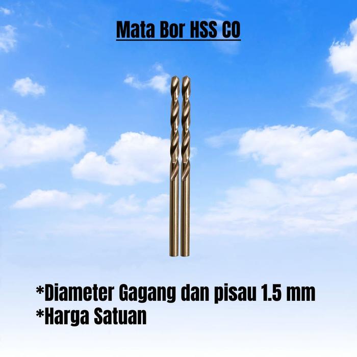Gambar Mata Bor HSS Co Cobalt diameter 1 - 1.5mm dari Measuring Solution undefined Tokopedia