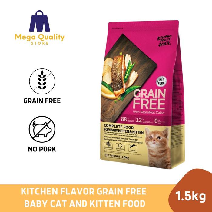 Gambar Kitchen Flavor Grain Free Baby Cat and Kitten Food Freshpack 1.5kg dari Mega Quality Store undefined Tokopedia