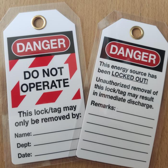 Gambar Lockout Tag,"Danger DO NOT Operate" - E dari Malikha&Nahla undefined Tokopedia
