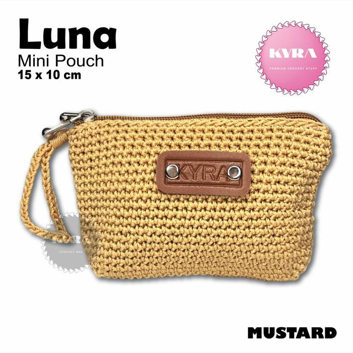 Gambar Mini Pouch Rajut Handmade LUNA by Kyra - mustard dari LaristMart undefined Tokopedia