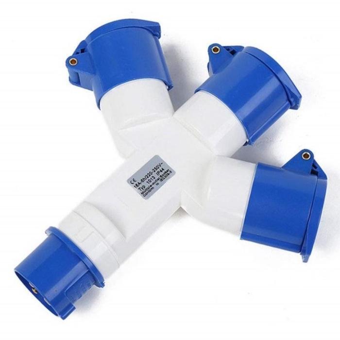 Gambar industrial plug & socket cabang 3 tiga, 3pin/4pin 16A/32A - 3 PIN, 32A dari Makmur Elektrikal undefined Tokopedia