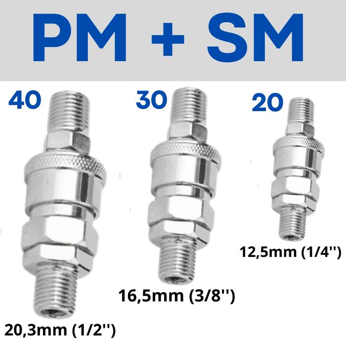 Gambar Quick Coupler Coupling Sambungan Selang Angin PH&SH, PF&SF,PF&SF - PM&SM, 20 dari CAHAYA BARU SENTRAL undefined Tokopedia