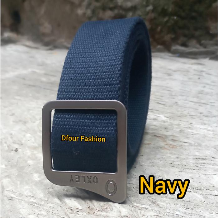 Gambar ikat pinggang pria wanita canvas 170 cm - Navy dari Dfour Fashion undefined Tokopedia