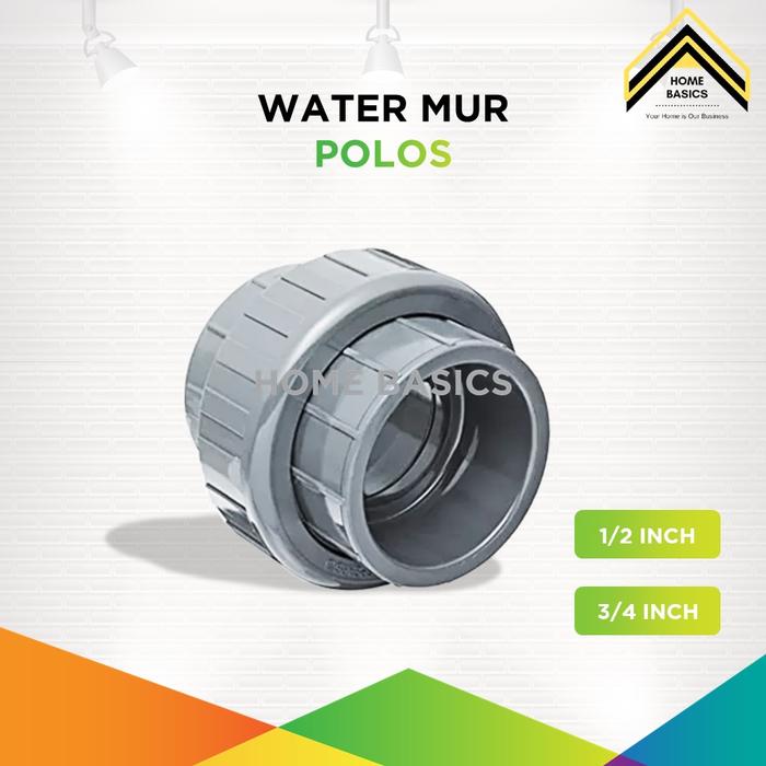 Gambar Water Mur Polos PVC / Watermur - 1/2 Inch - 3/4 Inch - 1/2 Inch dari Home Basics Official undefined Tokopedia