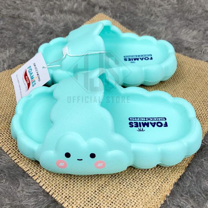Gambar Sandal Selop Anak Perempuan Cloud Awan Korean Style Eva Ringan Terbaru - SOFT GREEN, 34/35 dari A4storeindonesia undefined Tokopedia