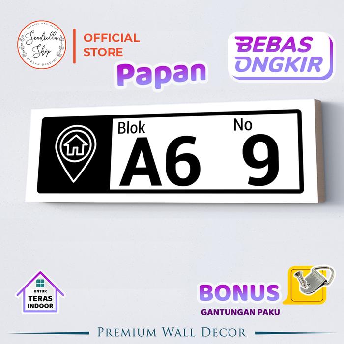 Gambar Custom Nomor Rumah Papan Alamat Nomer Rumah Nomor Kamar Hotel 10x30cm - SNR1, 15X28CM dari Sandrella Shop undefined Tokopedia