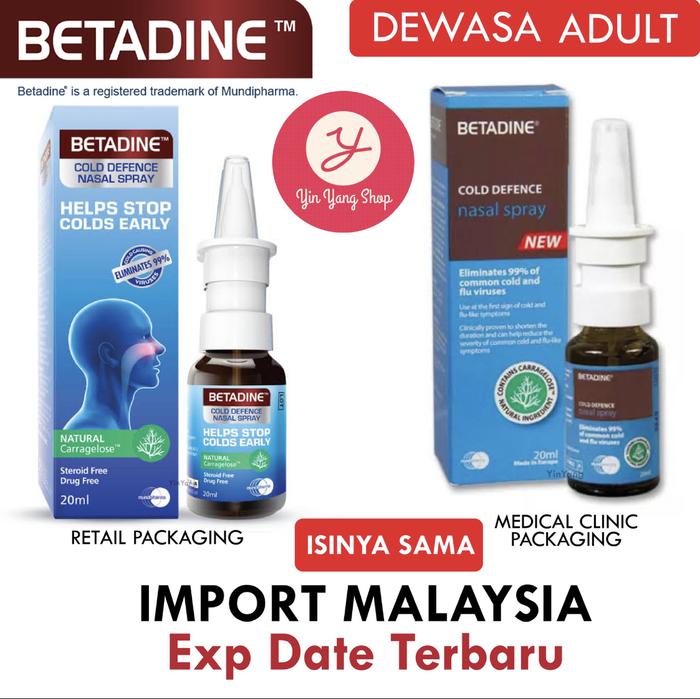 Gambar Betadine Nasal Spray Sore Throat Spray Ready Malaysia Original - Nasal Adult dari Yin Yang Shopp undefined Tokopedia