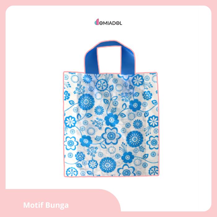 Gambar Kantong Plastik Olshop Motif Bunga 23x25 Cm - 50 Pcs - Biru dari domiadol undefined Tokopedia