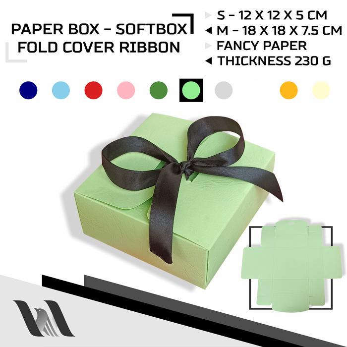 Gambar GIFT BOX - SOFTBOX COLOR - PAPER BOX - KOTAK KADO LIPAT WARNA 1 - Light Green, S 12x12x5 Cm dari Genial ID undefined Tokopedia