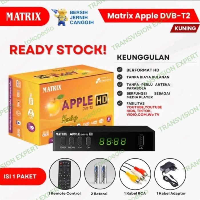 Gambar Receiver Tv Set Top Box Matrix Silver DVB T2 Digital Original Garansi - MATRIX KUNING, STB+TVTABUNG dari TOKO JAWA ELECTRIK undefined Tokopedia