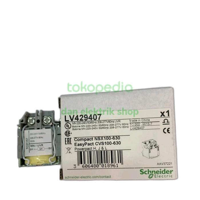 Gambar UVT SCHNEIDER MCCB NSX 100-630 MN/UVR 220VAC dari Dan elektrik shop undefined Tokopedia