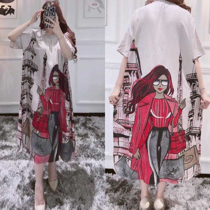 Gambar daster jumbo / daster viral / daster sofia / daster shofia / sofia das - pink dari gogboz undefined Tokopedia