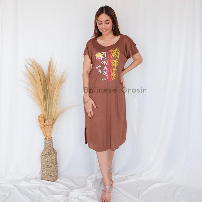 Gambar DASTER BAMBU BALI MIDI DASTER BALI Rayon Tidur - Cokelat dari BalineseGrosir undefined Tokopedia