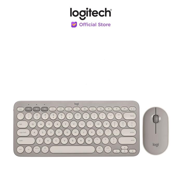 Gambar Logitech K380 Keyboard + M350 Pebble Mouse Wireless Bluetooth - Sand dari Logitech Official Store undefined Tokopedia
