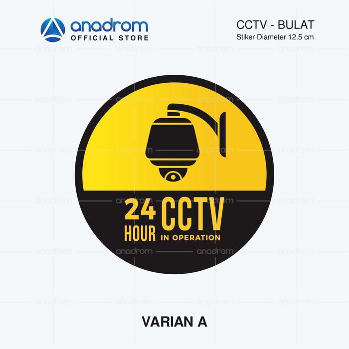 Gambar Sticker CCTV Bulat | Stiker Kamera Pengawas 12,5 cm | Anadrom 3074 - VARIAN A, VYNIL PVC dari anadrom undefined Tokopedia