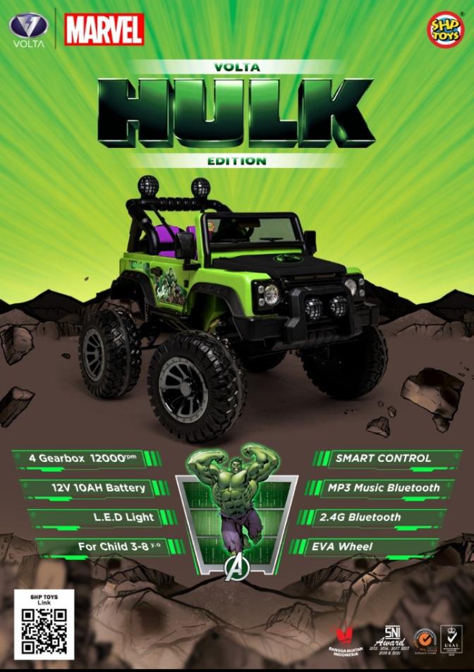Gambar Mainan Mobil Aki ROCKY MONSTER - 4X4WD - HULK dari Allunid Store undefined Tokopedia