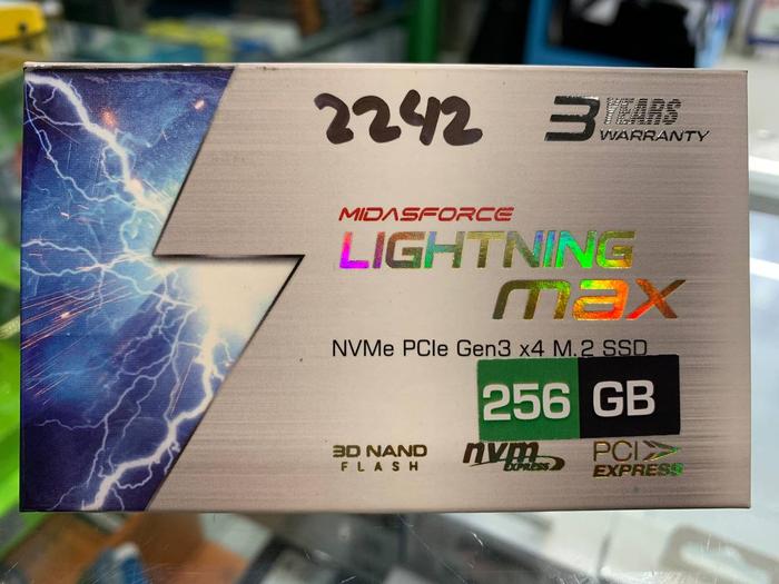 Jual SSD MIDAS NVME 256GB 2242 M2 MIDASFORCE LIGHTNING MAX PCIE