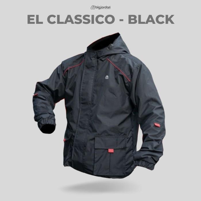 Jual jaket parasut pria big size EL CLASICCO BLACK JACKET PARKA