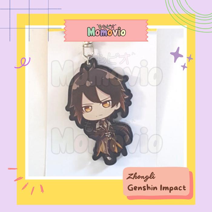 Pinched Keychains Jual Gantungan Kunci Akrilik Zhongli Genshin Impact Acrylic Anime ...