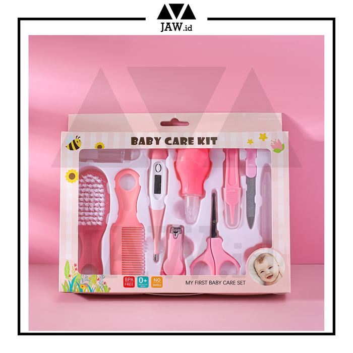 Gambar Baby Care Kit 10 in 1 Kado Lahiran Set Perlengkapan Bayi Sisir Bayi - 10 in 1 Pink dari JAW id undefined Tokopedia