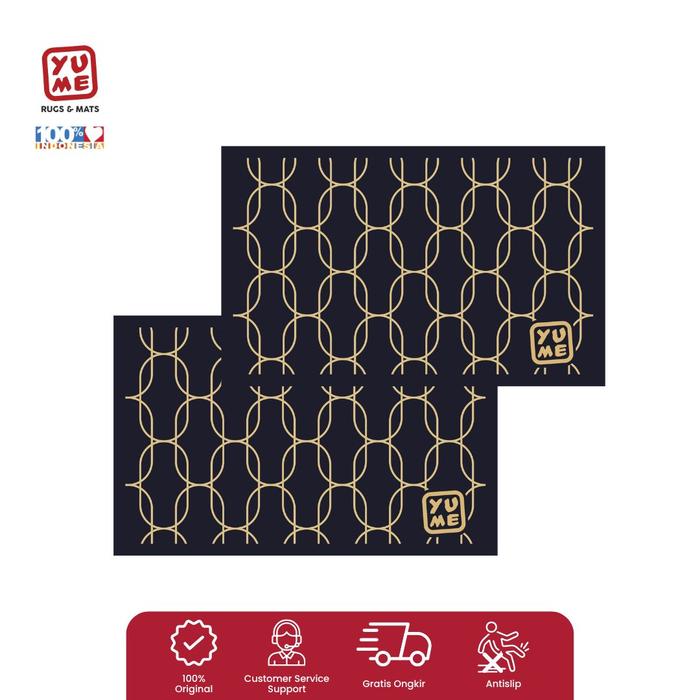Gambar YUME - Paket 2PCS Keset Lantai Antislip Ukuran 50x80cm - Lucky Chain dari Amore Collections_NEW undefined Tokopedia