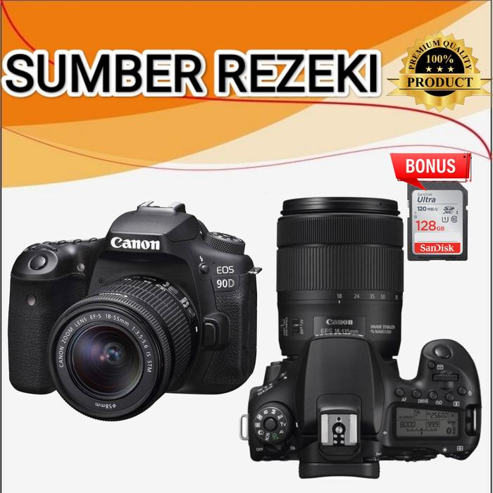 Jual CANON EOS 90D KIT 18-135MM KAMERA CANON 90D KIT 18-55MM