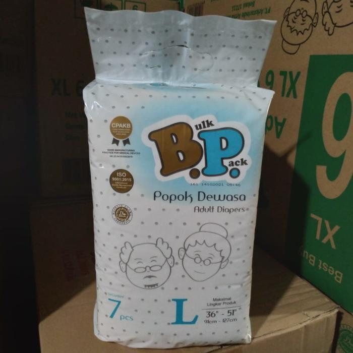 Gambar BP Popok Dewasa Adult Diaper model Perekat Orang Tua Size M, L, XL - L dari Kubo Store Tokopedia undefined Tokopedia
