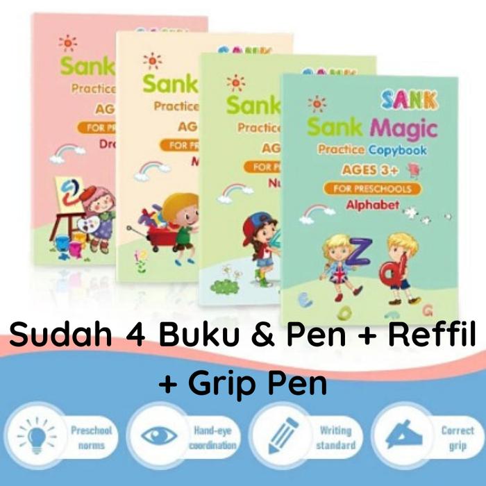 Gambar Mainan Edukasi Anak Perempuan Laki Laki 3 4 5 6 7 Tahun Buku Ajaib - SEPAKET 4 BUKU dari Asyiqostore.id undefined Tokopedia